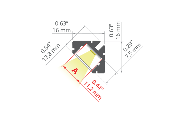 LED-Unterbauleuchte 45-16